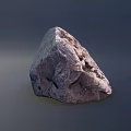Natural Stone With Rough Surface And Gray Brown Color On Dark Background