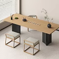 Tea table and chair combination 3d model