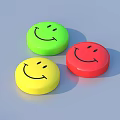 Note color magnet buckle smiley face sketch 3d model