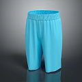Light Blue Casual Shorts with Elastic Waistband for Comfortable Daily Wear
