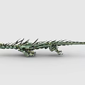 Green Building Blocks Dragon Model With Sharp Spikes And Detailed Body Structure