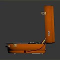 Orange Portable Record Player with Open Case and Vinyl Record Inside