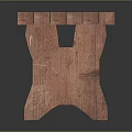 Red Wooden Stool With Simple Design And Wood Grain Surface And Sturdy Legs