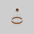 Elegant Modern Chandelier With Golden Ring And Transparent Glass Pendants