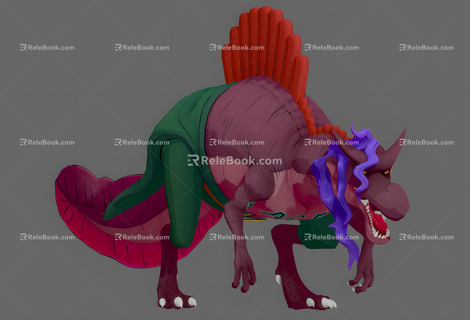 One Piece Cartoon Spinosaurus One Piece Animation Animation Manga Movie Game Dinosaur Cartoon Spinosaurus 3d model