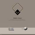 Modern Stylish Table Lamp With Diamond Shaped Frame Black And Gold Accents Minimalist Design