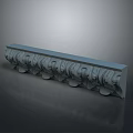 Ornate Architectural Decorative Component With Intricate Carved Patterns And Base Details