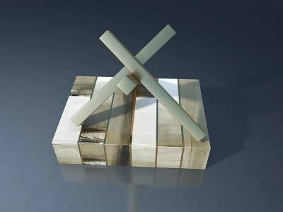 Modern Swing Door With Cross Support Structure For Contemporary Interior Design 3d model