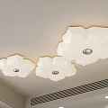 Elegant White Flower Shaped Modern Ceiling Lights For Home Interior 3d model
