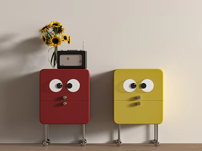 Modern bedside table 3d model
