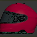 Modern Stylish Full Face Helmets Silver Carbon Fiber And Pink With Transparent Visors