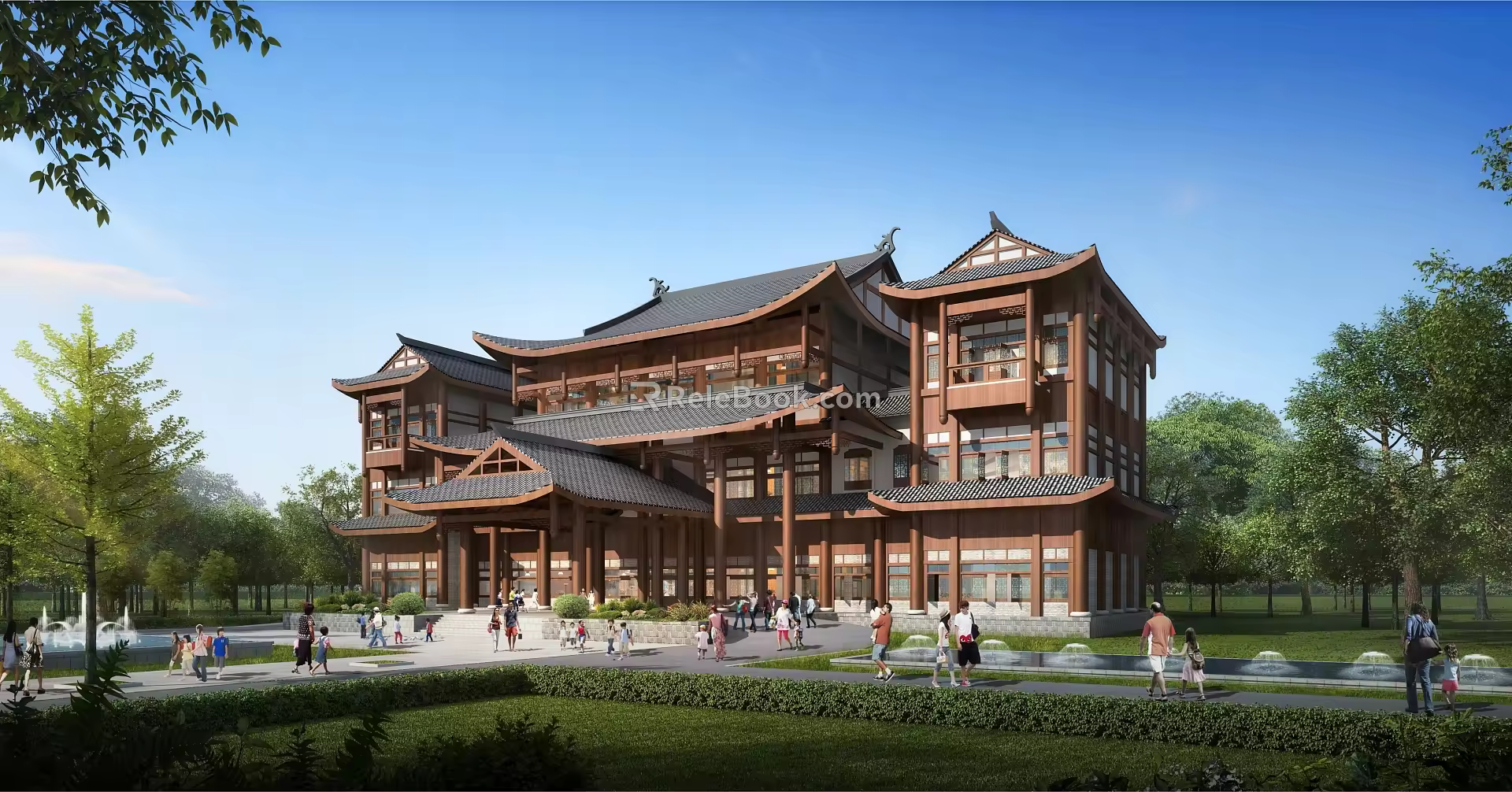 Western Sichuan style ancient architecture SU model 3d model