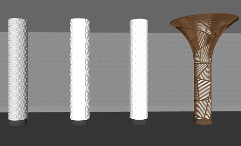 Modern Special-shaped Column Creative Column Decorative Column Package Column Modeling Column Petals Column 3d model