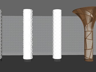 Modern Special-shaped Column Creative Column Decorative Column Package Column Modeling Column Petals Column 3d model