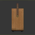 Portable Wooden Audio Speaker With Leather Handle Digital Time Display FM Radio And Control Buttons