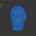 Artistic Clay Sculpture of Human Head with Detailed Facial Features and Expressions