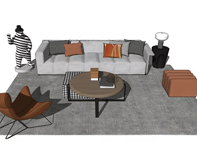 Modern Sofa Coffee Table Combination Sofa Coffee Table 3d model