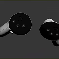 Ergonomic Wireless Gaming Controllers In White And Black With A B X Y Buttons