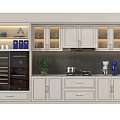 Elegant Modern Kitchen Interior With White Cabinets Black Countertop And Appliances