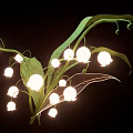 Fresh Lily of the Valley Flowers In Elegant Vase With Green Leaves And Soft Lighting