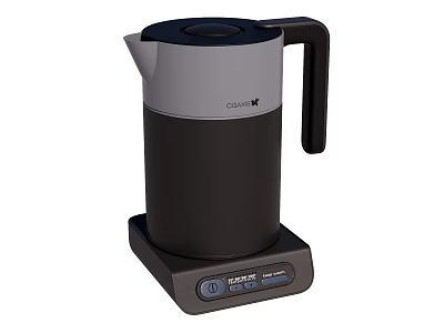 Black And Gray Cooker Brand Electric Kettle With Steam Control Base 3d model