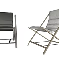 Black and White Leisure Chairs with Wooden Frame Folding Design and Padded Seats