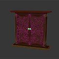 Traditional Wooden Entryway Cabinet Sideboard With Carved Doors And Storage Space