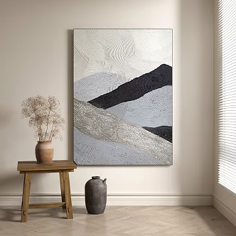 abstract decorative painting 3d model