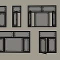 Chinese-style window new Chinese-style window casement window glass window door window bay window floor-to-ceiling window 3d model
