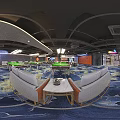 Modern Billiard Room Interior With Pool Tables Lighting And Luxury Seating Design