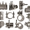 Various Metal Pipe Fittings Including Connectors Clamps And Joints For Industrial Use