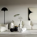 Modern arflex sofa coffee table combination 3d model