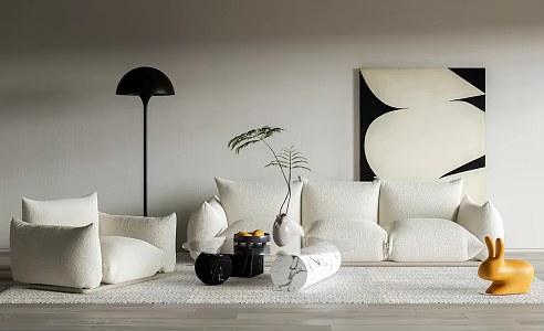 Modern arflex sofa coffee table combination 3d model