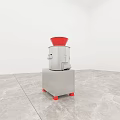 Modern Red And Silver Kitchen Appliance For Food Processing On Marble Floor 3d model