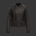 Stylish Leather Jacket Front And Back View With Classic Design Details 3d model