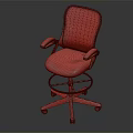 Ergonomic Office Chair With Mesh Back Black Seat Armrests And Wheeled Base