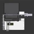 Industrial Machinery Structure With Pipes Control Panels Platform And Storage Boxes