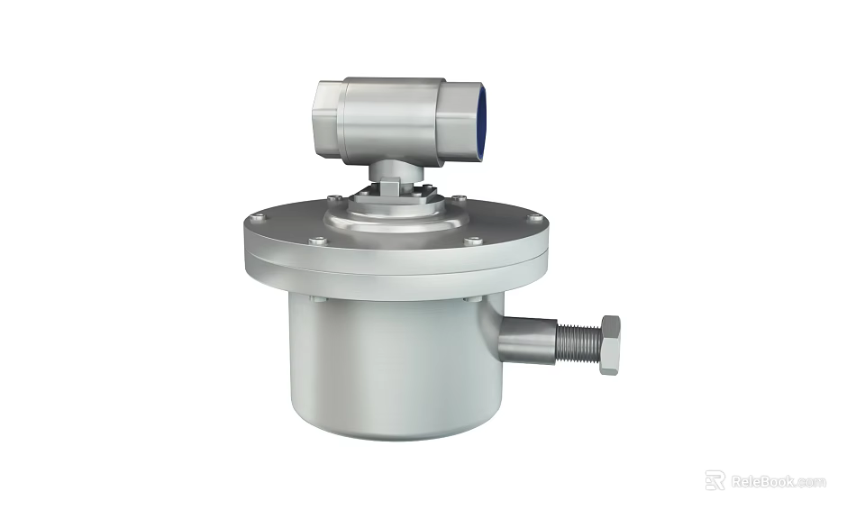 Stainless Steel Hardware Tool With Flange Base Cylindrical Body And Connector 3d model 