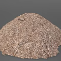 Pile Of Natural Wood Shavings With Brown And Tan Color Tones