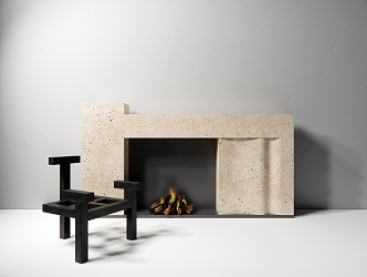 Modern Fireplace 3d model