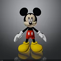 Classic Mickey Mouse Character Figure With Large Ears Red Shorts White Gloves And Yellow Shoes