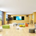 Modern Classroom Music Classroom Art Classroom 3d model