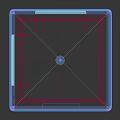 White Projection Monitoring Display Cabinet With Transparent Cover And Blue Pattern Screen