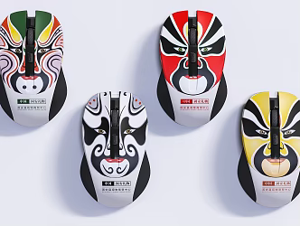 Mouse National Tide Mouse Face Mask Mouse National Style Mouse Peking Opera Mouse Creative Products 3d model