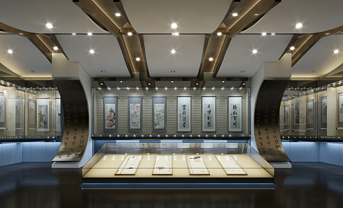 New Chinese Painting and Calligraphy Exhibition Hall 3d model