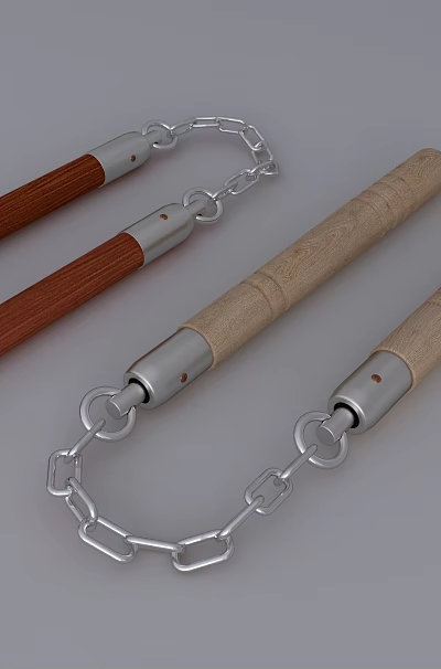 modern nunchakus 3d model modern nunchakus 3d model