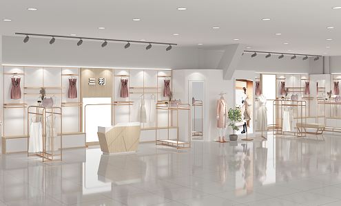 Modern Clothing Store Small Mall Store 3d model