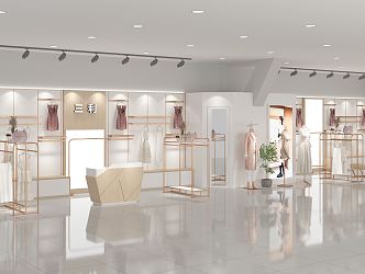 Modern Clothing Store Small Mall Store 3d model