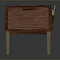 Simple Modern Wooden Nightstand With Drawer Handle Side Compartment Holding Items And Legs