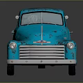 Vintage Blue Pickup Truck With Rusty Weathered Exterior And Classic Design